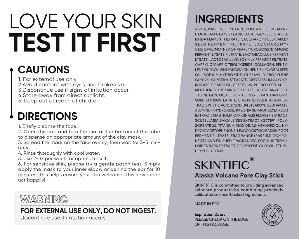 Skintific Pore Clay Stick – Alaska Volcano · Gray