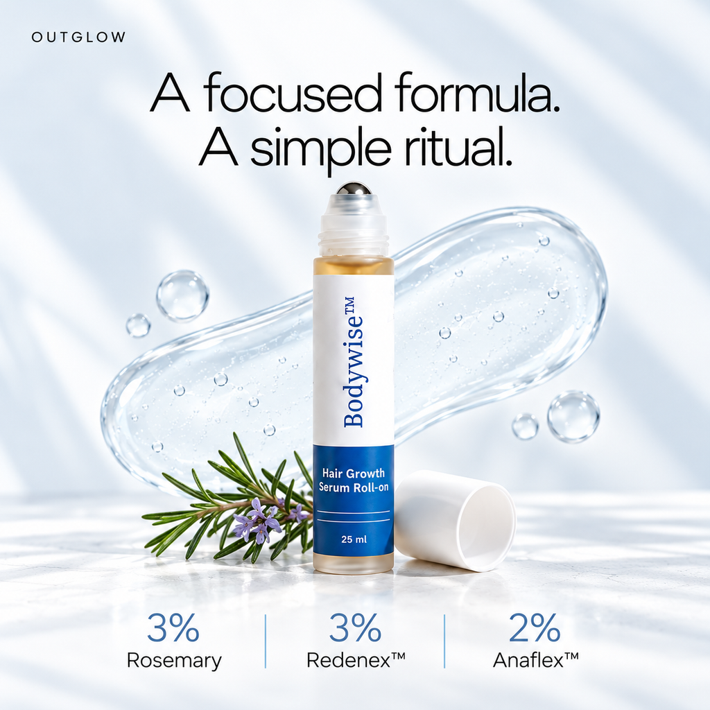 Bodywise Advanced Hair Growth Roll-On Serum — A focused formula. A simple ritual.