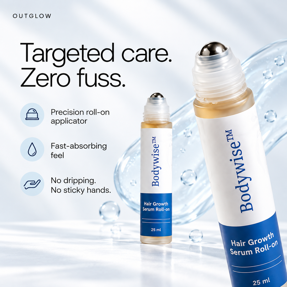 Bodywise Advanced Hair Growth Roll-On Serum — Targeted care. Zero fuss.