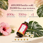 Over 500,000 bottles sold, 20,000 five-star reviews, 550 million TikTok views, number one in bath and body on TikTok