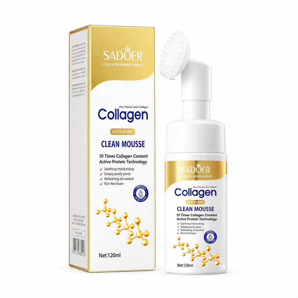 SADOER Collagen Foaming Cleanser with Brush